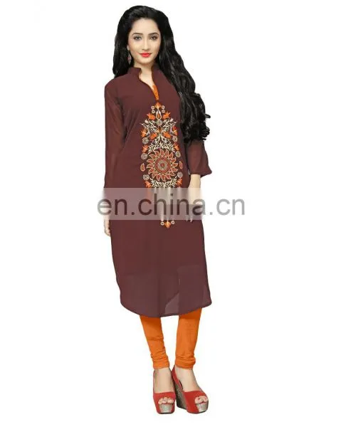 Women Party Wear Georgette Stitched Kurtis 2017