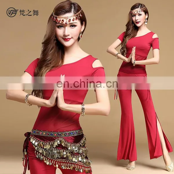 T-5116 Summer Modal Professional Short Sleeve Sexy Training Belly Dance Costume photo-2