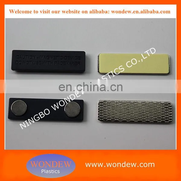 Black Magnetic Name Badges