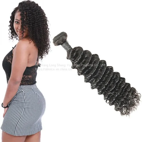 9A Brazilian Deep Wave 1 Bundle Human Virgin Hair Weave