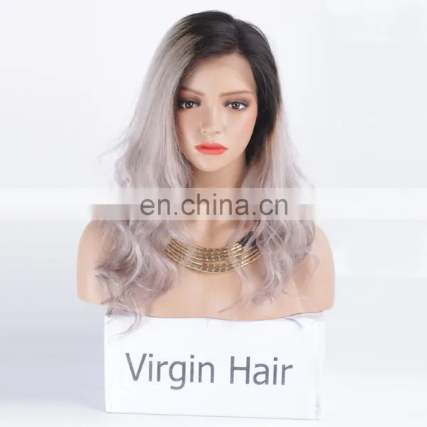 Human Hair Full Lace Wigs Under 100 Silver Gray Hair Full Lace Wig photo-4