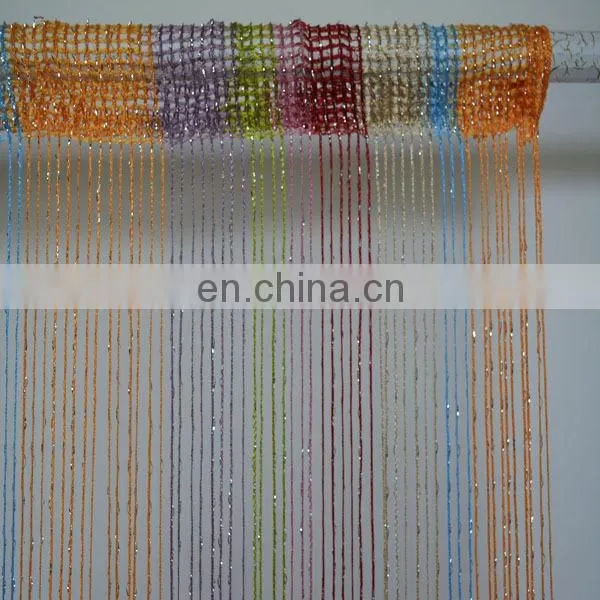 Shimmering String Curtain With Silver Yarn for Glass Doors photo-4