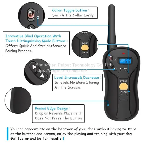 Patpet Amazon Hot Remote Controlled Electric Dog Training Collar photo-3