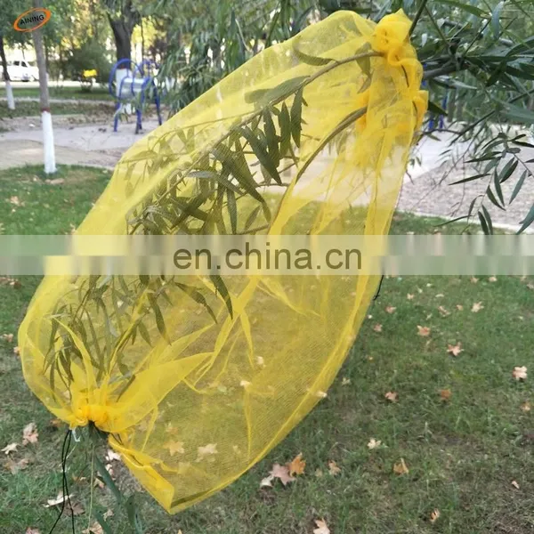 80x100cm,70x90cm Green Monofilament HDPE Date Tree Date Palm Mesh Net Bag With Black Drawstrings photo-3