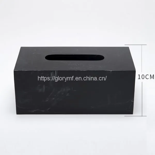 Custom Manufactures Tissue Box With Poly Resin Material