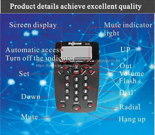 China BN200 Business Telephone + T11 Business Telephone Headset for Call Center photo-5