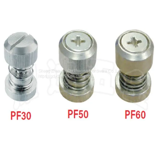 Carbon Steel Low Profile Knob, Spring-Loaded – Types PF30, PF31, PF32, PF50, PF60 Captive Screw Pressure Riveting Captive Screw photo-5