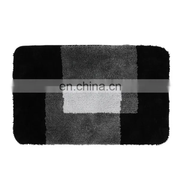Custom Printed Water Absorption Anti Slip Microfiber Toilet Bathroom Foot Mat Set photo-2