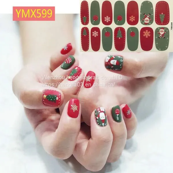 Christmas/Halloween Nail Art Stickers Festival Pumpkin Wraps Waterproof Full DIY Manicure Accessories YMX Series photo-3