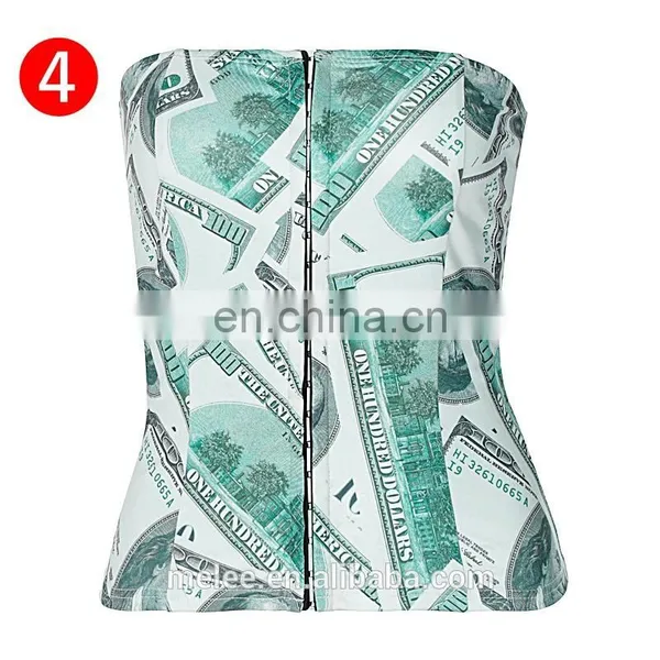 Women Summer Sexy V Neck Strapless Sleeveless Printed Skinny Slim Short Tube Tops Fashion 2020 Fall Clothes Streetwear photo-7