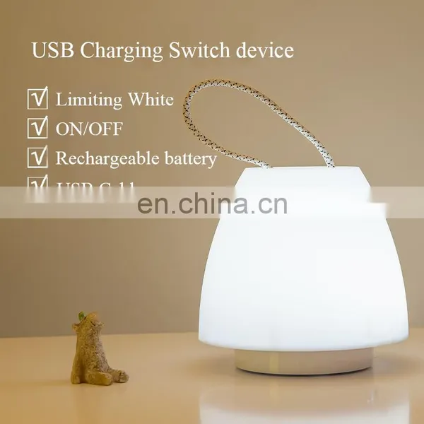 High Quality Lanyard Lantern Hand Lamp Mini Table Lamp Yellow Children Sleeping Modern Led Table Lamp for Camp photo-3