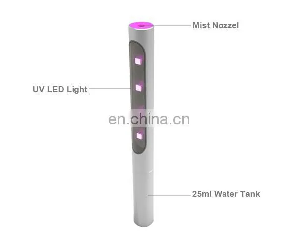 Smart Portable Alcohol Mist Diffuser Handheld Rechargeable LED Ultra Violet UV Sterilization Light Machine photo-6