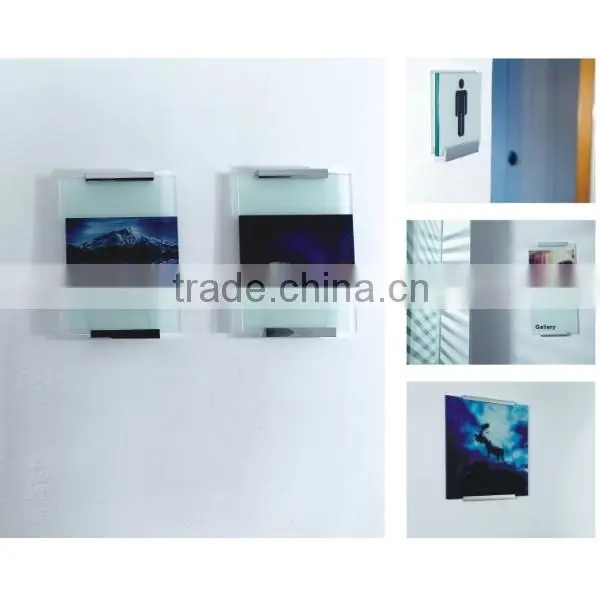 Side Clamp Aluminium Glass Sign Fixing Holder photo-4