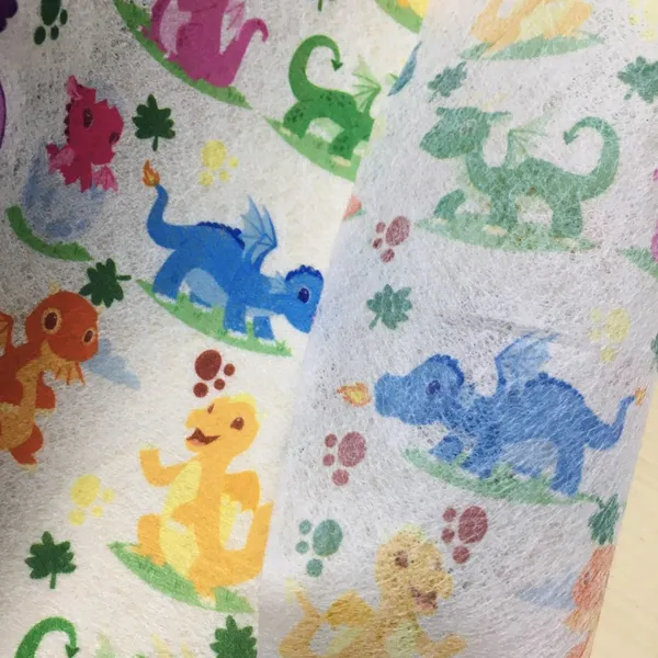 Fujian Printed Spunlaced Non-woven Children's Mask Printed Cloth Digital Positioning Thermal Transfer Printing Customization