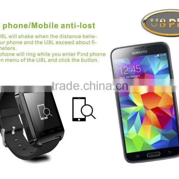 2015 Pedometer Watch With Bluetooth Smart Watch Mobile for Samsung S4/Note3/S5 Android Smartphones for U8 Plus Watch photo-2