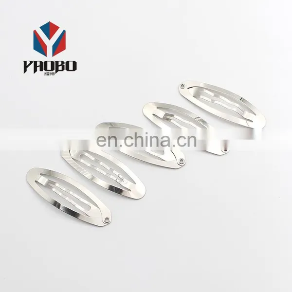 Fashion High Quality Metal Oval Hair Snap Clip photo-2