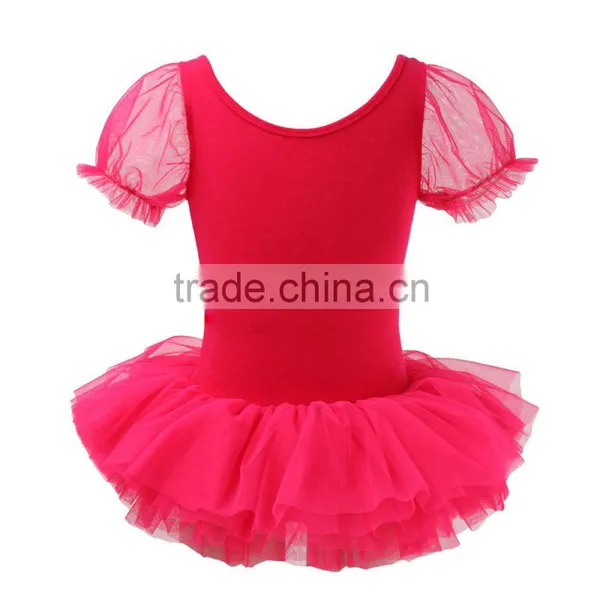 Wholesale Puffy Sleeves Leotard With Short Ballet Performance Tutus For Kids photo-4