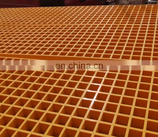 Plastic Mesh Floor Hard Plastic Grating For Staircase FRP Fiberglass Grating photo-5