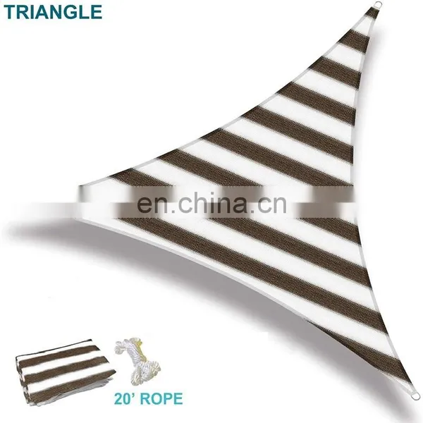 160gsm-320gsm 80%-95% Shading UV Block Sand Triangle Sun Shade Sail for Carport Shade Cloth photo-3