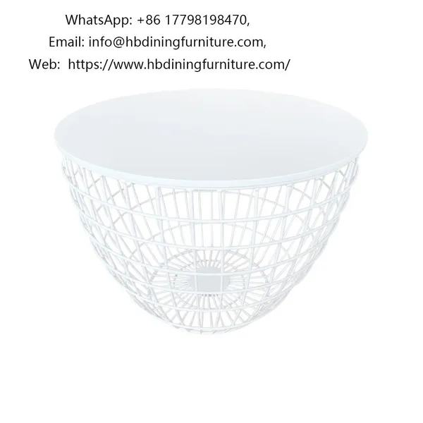 Multi Color MDF Round Coffee Table With Metal Legs