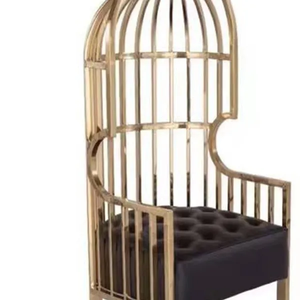 Modern Hotel Lobby Furniture Simple Stainless Steel Sofa Chair