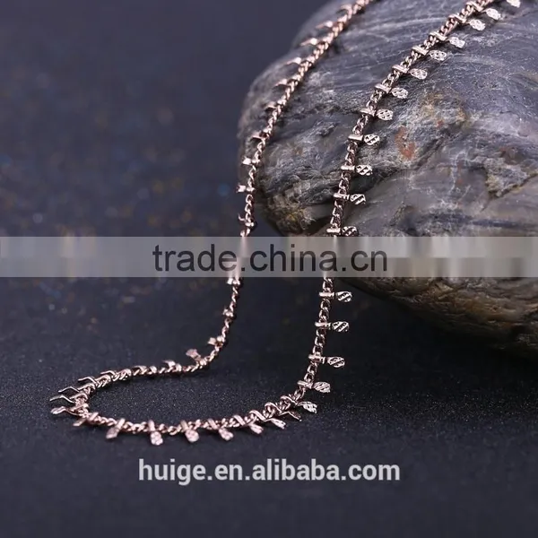 2015 China Gold Jewellery Long Fashion Chain & Coffee Gold Plated Link Chain photo-2