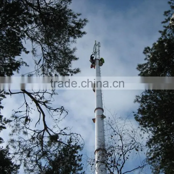 16m Q345 Bitumen Electrical Power Pole for Overhead Line Project photo-2