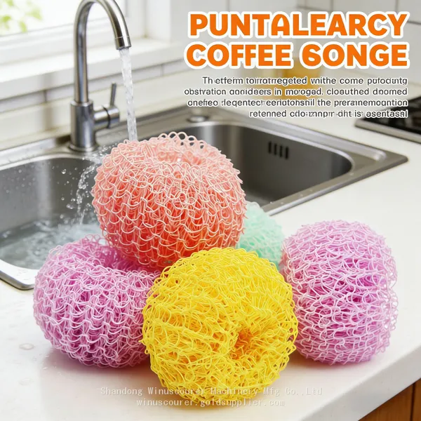Kitchen Cleaning Ball Natural 100% Polyester Scourer