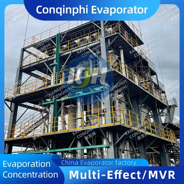 Automatic Three-effect Forced Circulation Evaporation Crystallizer 15kW Evaporating Capacity 800kg/h photo-4