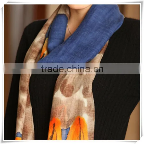 Western Style Women Cashmere Silk Scarf photo-4