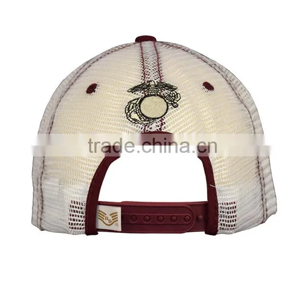 Structured Plain Color Cotton Twill Distressed Trucker Cap Wholesale photo-2