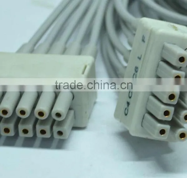 One-Piece 10 Lead ECG Cable With Leadwire, Snap, AHA, Compatible,TPU photo-3