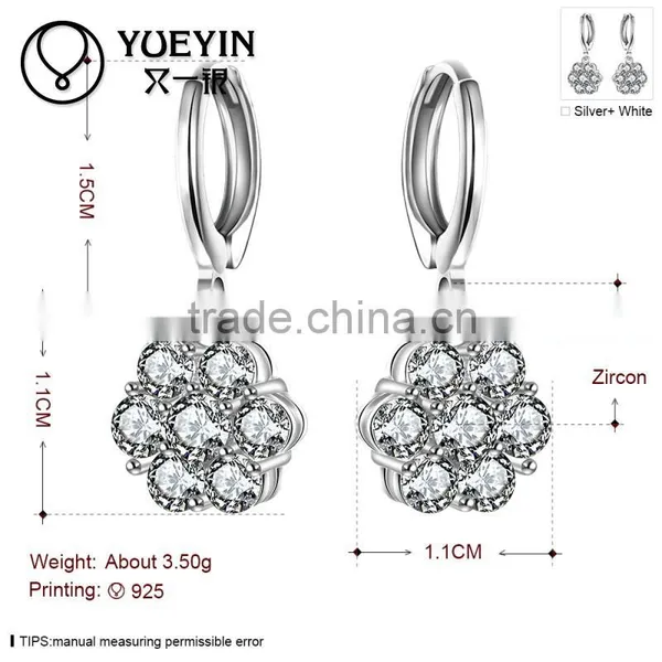 2015 Fashion Style With Diamond Silver Plated Earring photo-3