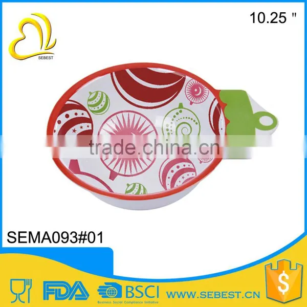 Cheap Custom Design Dinnerware Round Melamine Christmas Salad Bowl