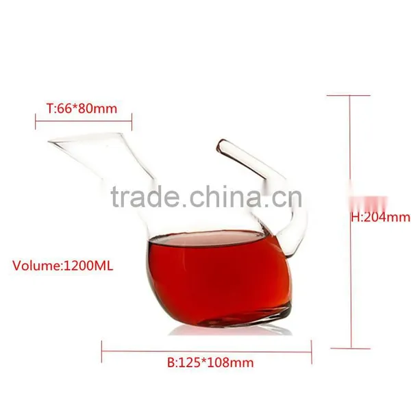 Red Glass Wine Portable Wine Decanter photo-2
