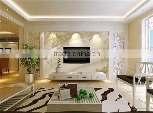Crazy-selling Meter Price Customized Silk Printing TV Glass Wall For Hotel/House/ KTV Outdoor