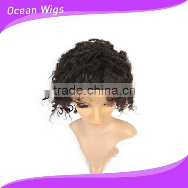 Human Hair Front Lace Wig, Deep Wave,12", Natural Color photo-4