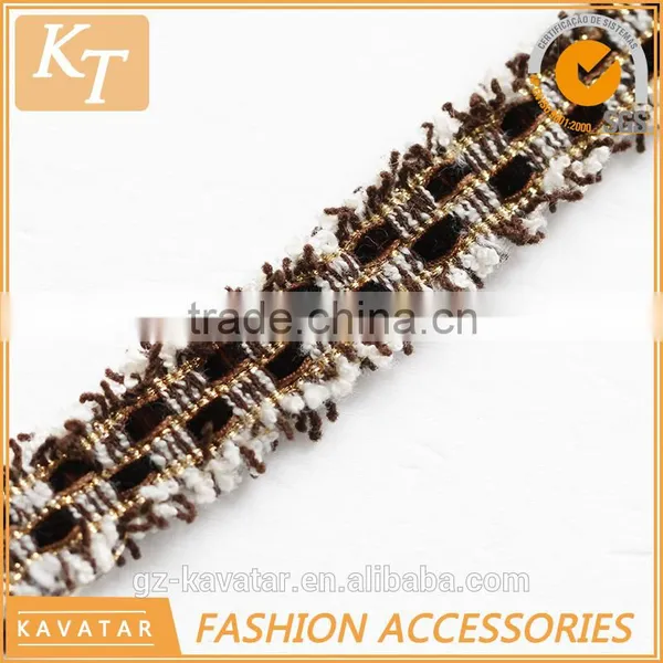 Top Quality Check Pattern Lace Trimming With Fringe photo-4