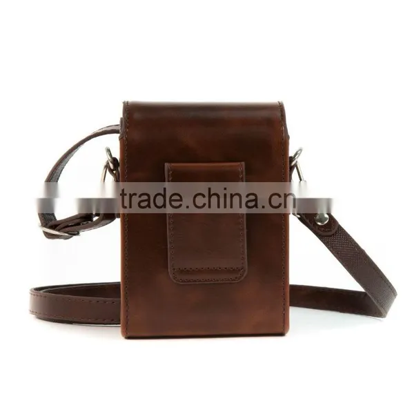 2016 Factory Vertical Protective Dark Brown Leather Camera Case photo-5