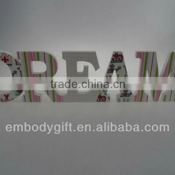 Hot Sale Home Decoration Dream Words Letters With the Monkey Print