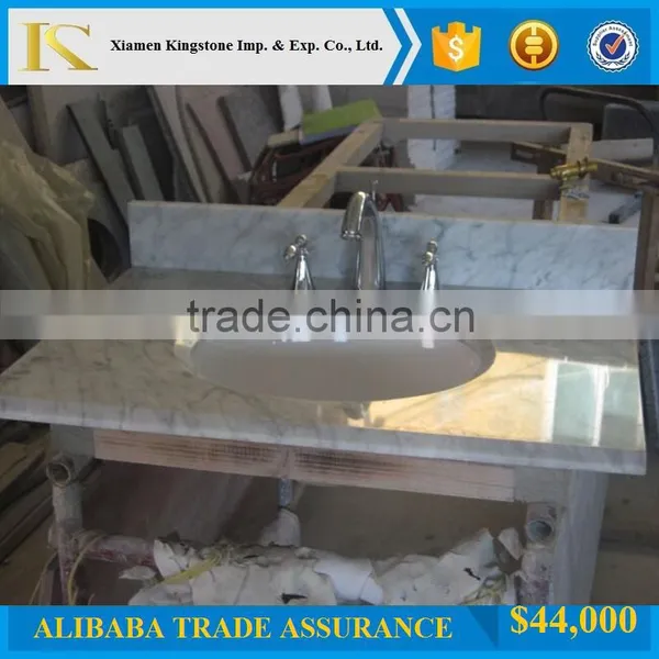 Marble Vanity Top Bianco Carrara Vanity Top for Bathroom