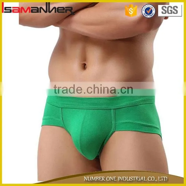 Pure Color Men Cotton Brief Sexy Jockey Mens Thong Underwear photo-2