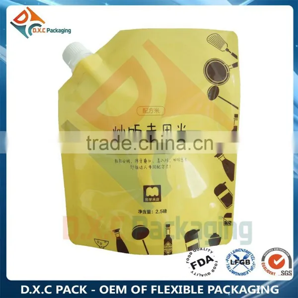 Rice Packaging Spout Top 1lb Rice Stand Up Pouch photo-3