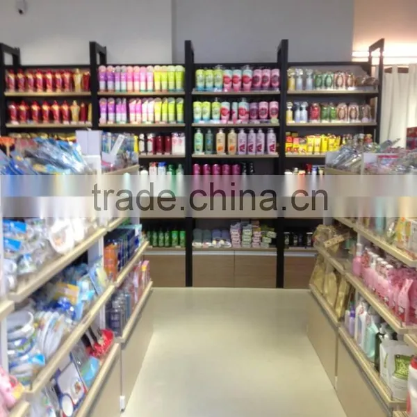 Retail 4 Tier Wood Rack for Beverage Display Shelf and Drink photo-4