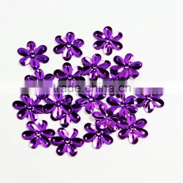 2014 Hot Sale Loose Purple Sequin in Flower Shape for Table Cloth Decoration photo-3