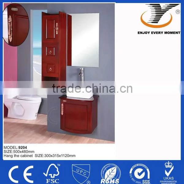 2014 Hot Sell Red Corner Bathroom Mirror Cabinet