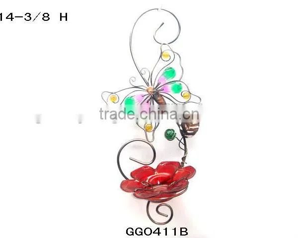 Glass Bird Feeder Tree Hanger Tray Bird Feeders photo-3
