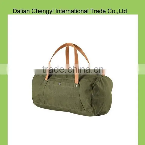 Lightweight Solid Color Polyester Sports Duffel Bags With pu Handle