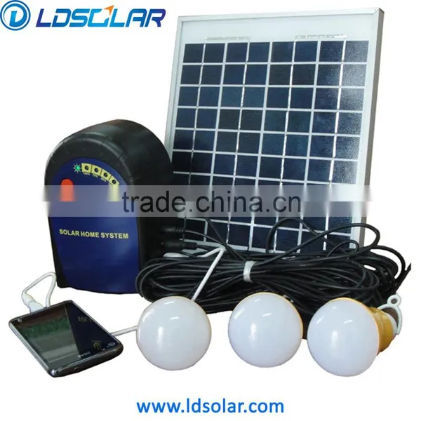 LDSOLAR Mini Home Solar Power System With Mobile Charger and Led Bulbs Quality Choice Supplier's Choice