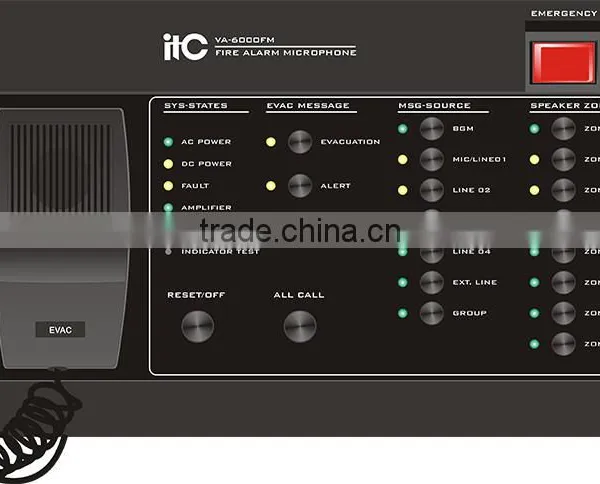 VA-6000FM Digital Fireman Microphone Addressable Fire Alarm Control Panel photo-2